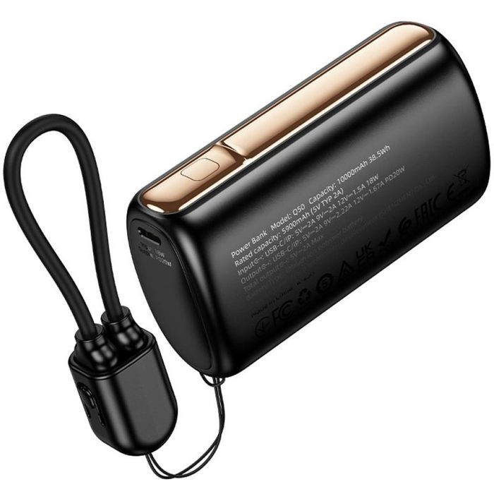 Портативний ЗП Power Bank Hoco Q50 Victory PD20W with cable 10000 mAh