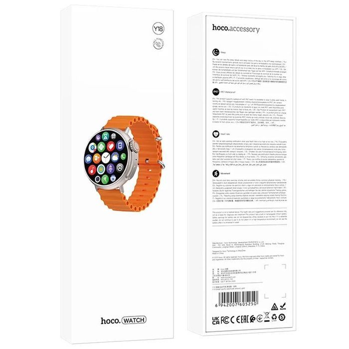 Смарт-годинник Hoco Y18 Smart sports watch (call version)