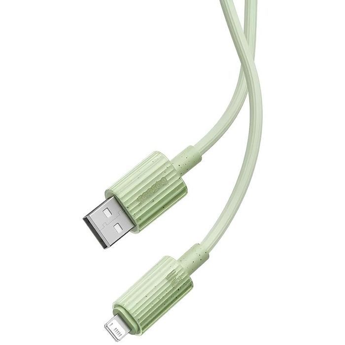 Дата кабель Baseus Habitat Series Fast Charging USB to Lightning 2.4A (2m) (P10360200), Natural Green