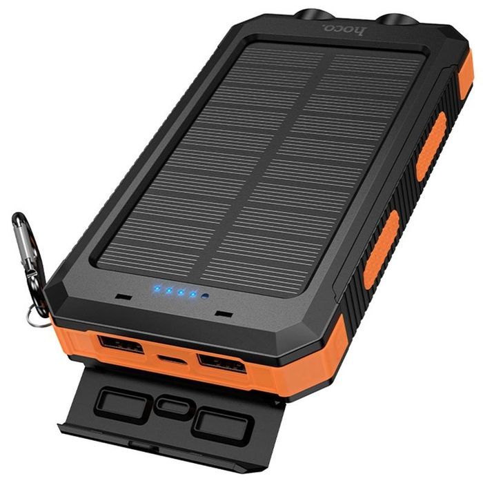 Портативний ЗП Power Bank Hoco J164 Platinum solar 10.5W with lighting 8000 mAh