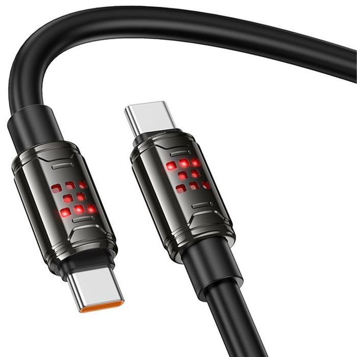 Дата кабель Hoco U143 Joy Type-C to Type-C 240W (1.2m), Чорний