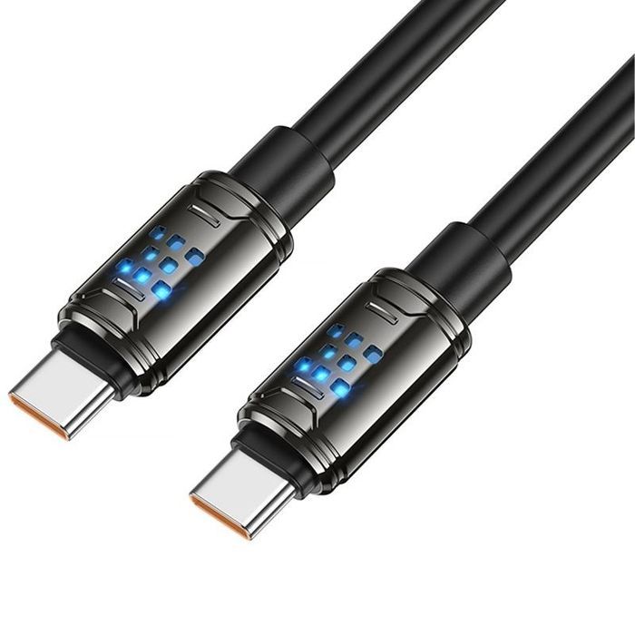 Дата кабель Hoco U143 Joy Type-C to Type-C 240W (1.2m), Чорний