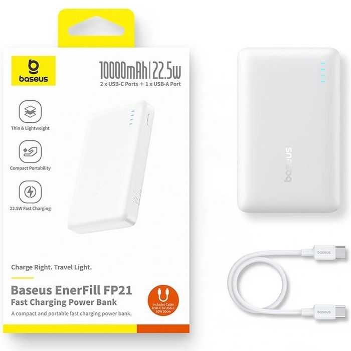 Портативний ЗП Power Bank Baseus EnerFill FP21 22.5W 10000 mAh (P1008210D213)