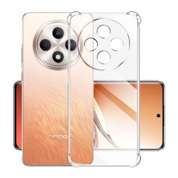 TPU чохол GETMAN Ease logo посилені кути Full Camera для Oppo Reno 12 F 4G/5G, Безбарвний (прозорий)
