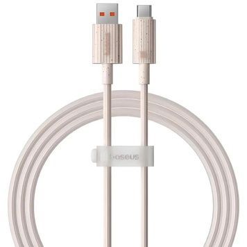 Дата кабель Baseus Habitat Series Fast Charging USB to Type-C 100W (2m) (P1036020), Wheat Pink