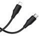 Дата кабель Hoco X124 Bien silicone Type-C to Lightning 27W (1m), Чорний