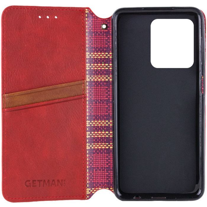 Шкіряний чохол-книжка GETMAN Cubic (PU) для ZTE Nubia V60, Червоний