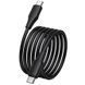Дата кабель Hoco X124 Bien silicone Type-C to Type-C 60W (1m), Чорний