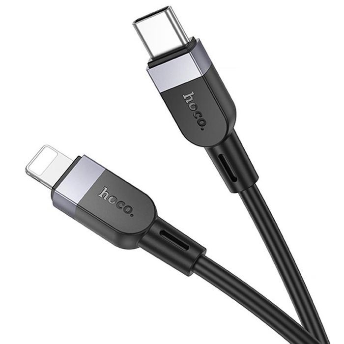 Дата кабель Hoco X109 Energy silicone Type-C to Lightning (3m), Чорний