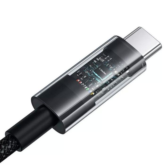 Дата кабель Baseus Gem Fast Charging Type-C to Type-C 100W (2m) (P10373000111-01), Cluster Black