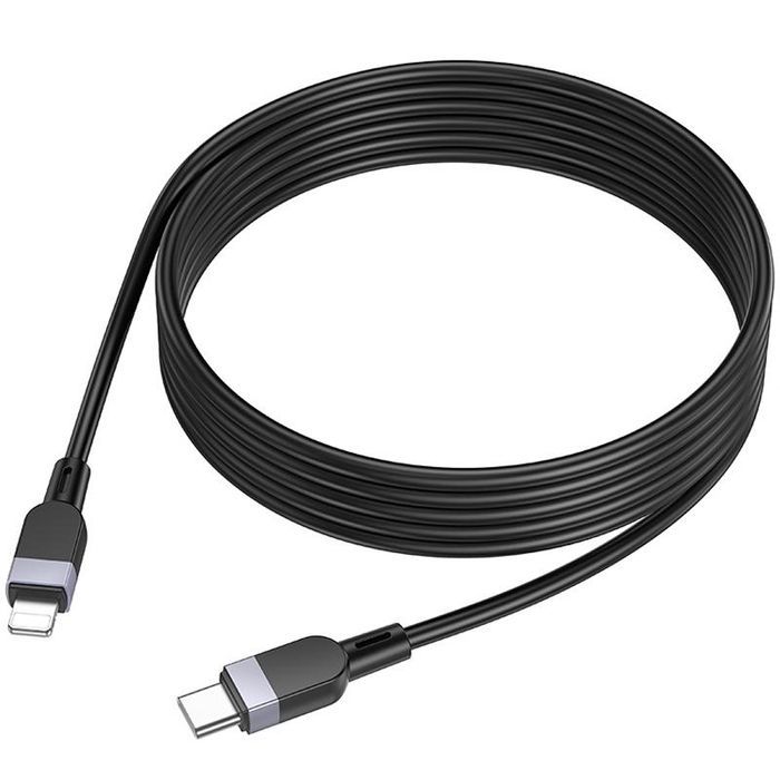 Дата кабель Hoco X109 Energy silicone Type-C to Lightning (3m), Чорний