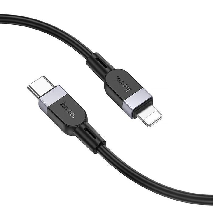 Дата кабель Hoco X109 Energy silicone Type-C to Lightning (3m), Чорний