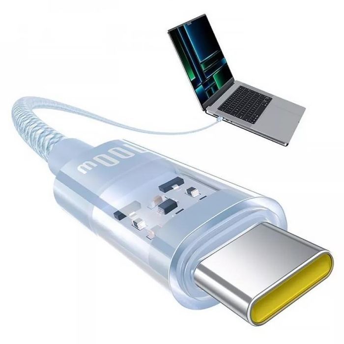 Дата кабель Baseus Gem Fast Charging Type-C to Type-C 100W (2m) (P10373000111-01), Синій