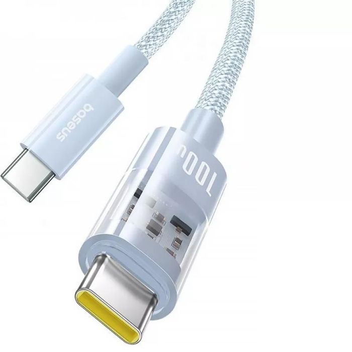Дата кабель Baseus Gem Fast Charging Type-C to Type-C 100W (2m) (P10373000111-01), Синій