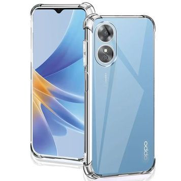 TPU чохол GETMAN Ease logo посилені кути Full Camera для Oppo A98, Безбарвний (прозорий)