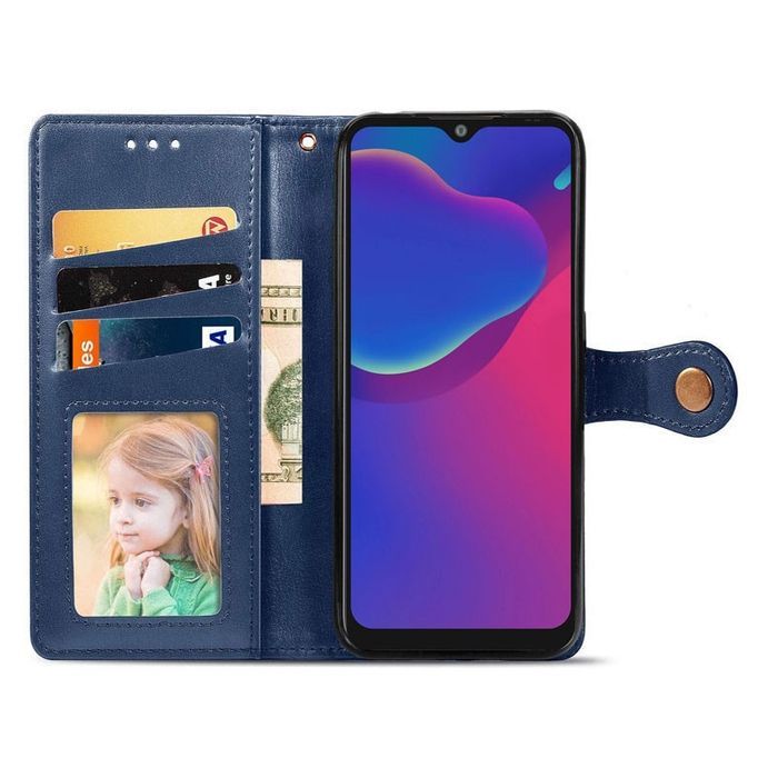 Шкіряний чохол-книжка GETMAN Gallant (PU) для ZTE Blade V2020 Smart, Синій