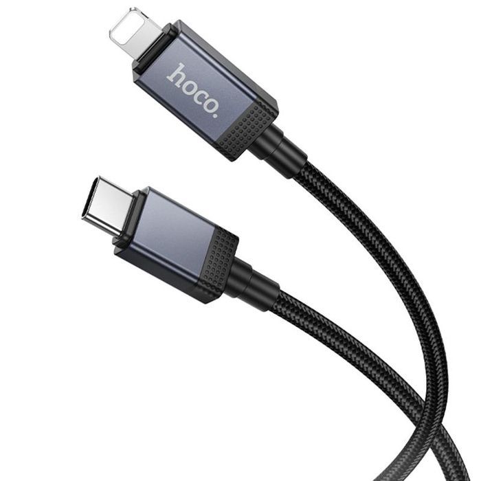 Дата кабель Hoco X118 Generous with display Type-C to Lightning 27W (1m), Чорний