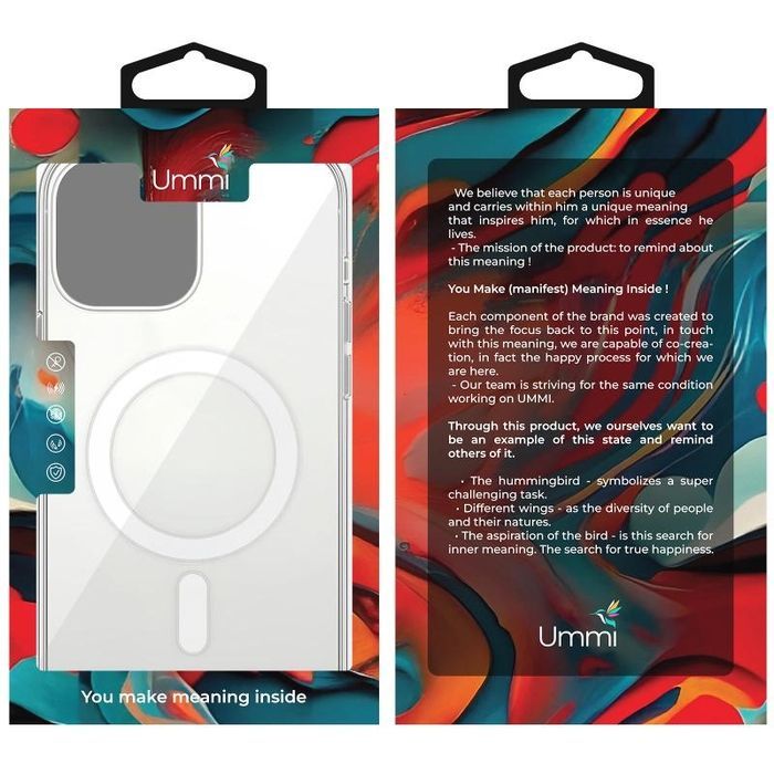 Чохол Ummi transparent with MagSafe для Apple iPhone 13 (6.1")