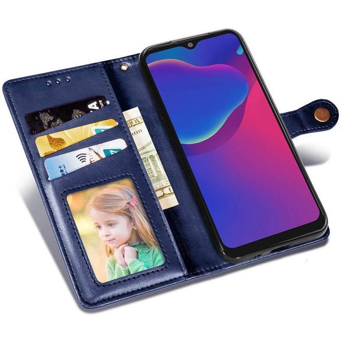 Шкіряний чохол-книжка GETMAN Gallant (PU) для ZTE Blade V2020 Smart, Синій