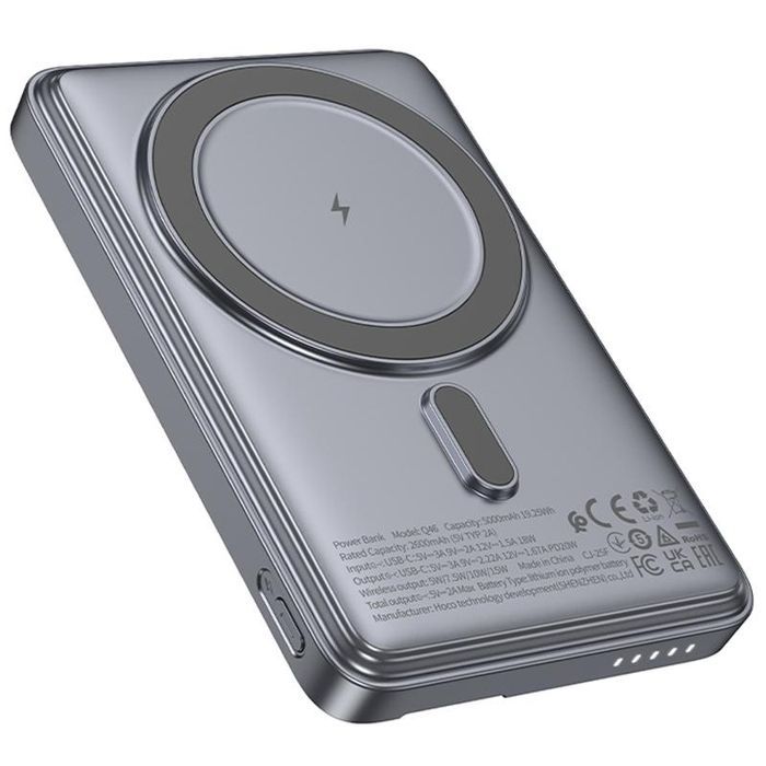 Портативний ЗП Power Bank Hoco Q46 Title PD20W з БЗП+card holder 5000 mAh
