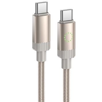Дата кабель Hoco X117 Star Type-C to Type-C 60W (1m), Золотий