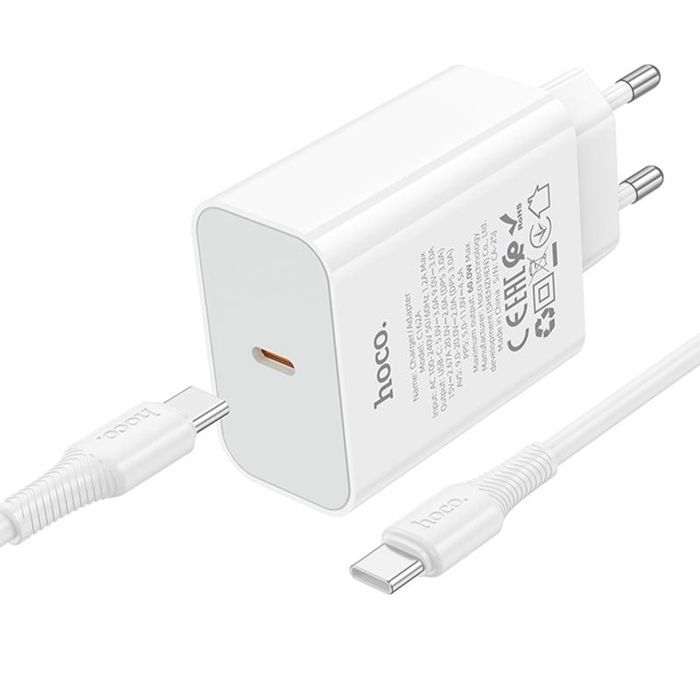 МЗП Hoco C162A Source PD40W (1USB-C) + кабель Type-C to Type-C