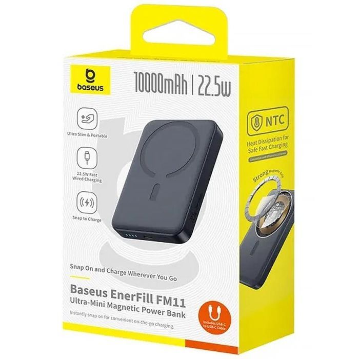 Портативний ЗП Power Bank Baseus EnerFill FM11 Ultra-Mini 22.5W з БЗП 10000mAh (PPFM11-1022)
