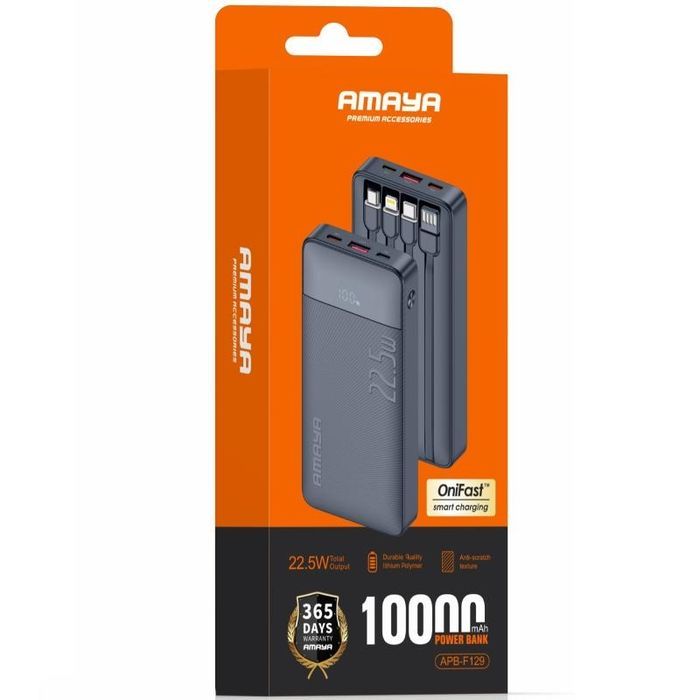 Портативний ЗП Power Bank Amaya F129 22.5W with cable 10000 mAh