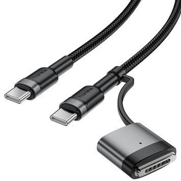 Дата кабель Acefast C22-05 2in1 Type-C to Type-C 240W/MAG3 140W (1.2m), Чорний