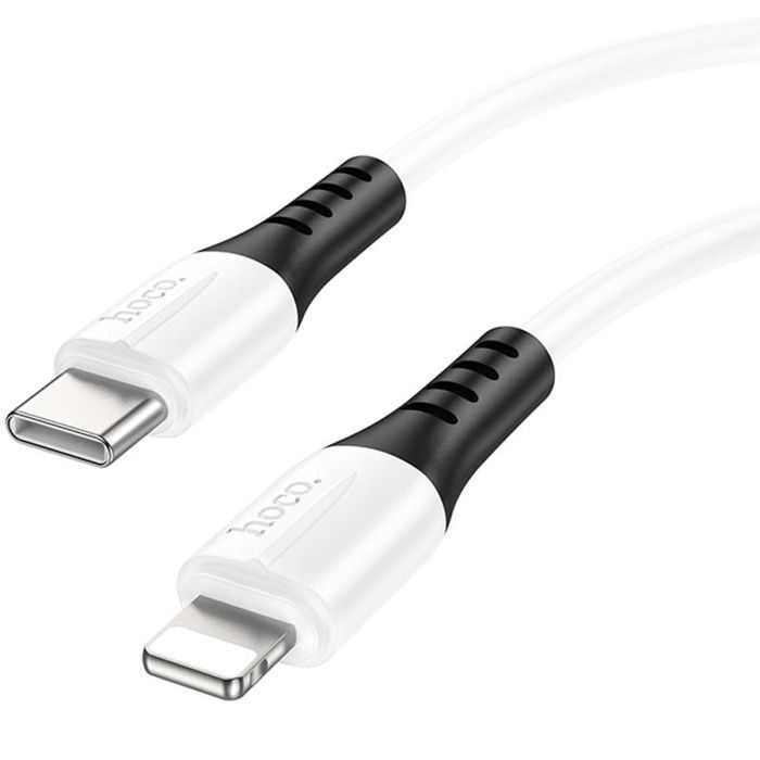 Дата кабель Hoco X82 Silicone Type-C to Lightning 20W (1m), Білий
