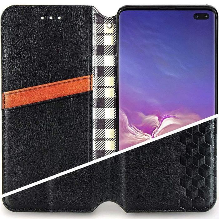 Шкіряний чохол-книжка GETMAN Cubic (PU) для Xiaomi Mi 10T Lite / Redmi Note 9 Pro 5G, Чорний