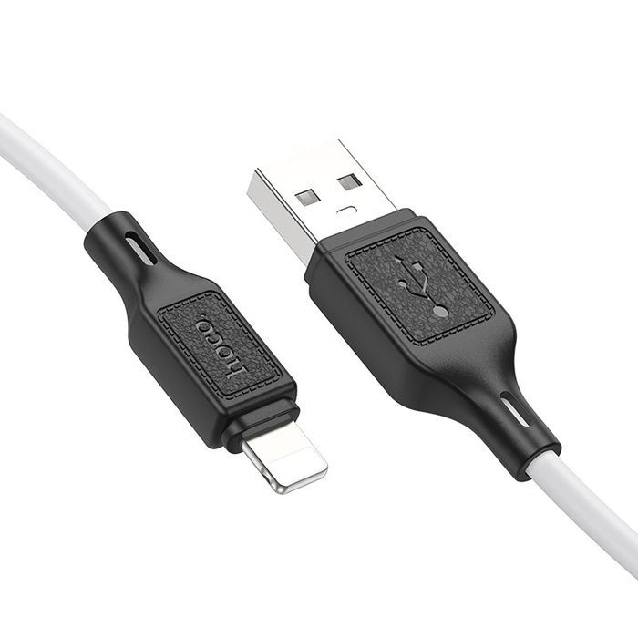 Дата кабель Hoco X90 Cool silicone USB to Lightning (1m), Білий