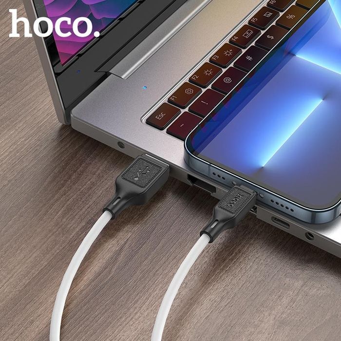 Дата кабель Hoco X90 Cool silicone USB to Lightning (1m), Білий