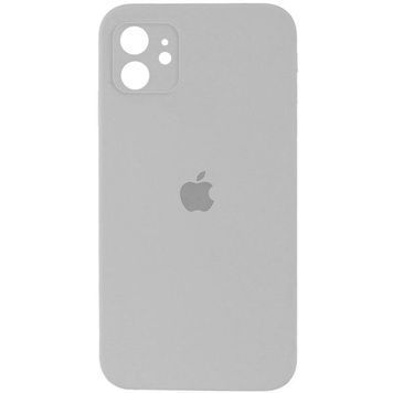 Чохол Silicone Case Square Full Camera Protective (AA) для Apple iPhone 11 (6.1"), Сірий / Light Grey