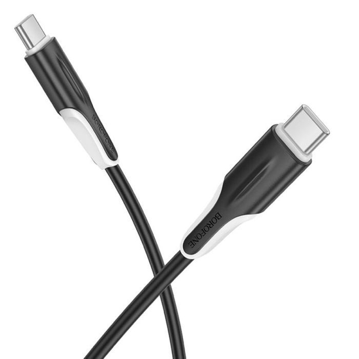 Дата кабель Borofone BX119 New Type-C to Type-C 60W (1m), Чорний