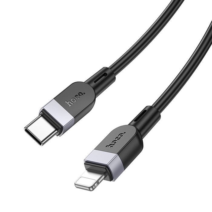 Дата кабель Hoco X109 Energy silicone Type-C to Lightning (1m), Чорний