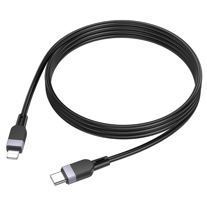 Дата кабель Hoco X109 Energy silicone Type-C to Lightning (1m), Чорний