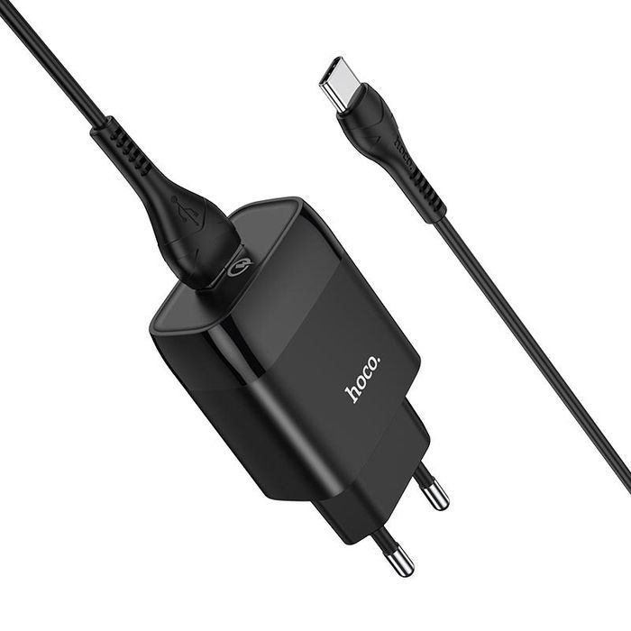 МЗП Hoco C72Q Glorious QC3.0 18W (1USB-A) + кабель USB to Type-C