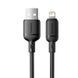 Дата кабель Baseus Silky Series OS Fast Charging USB to Lightning 2.4A (2m) (P1037770), Cluster Black