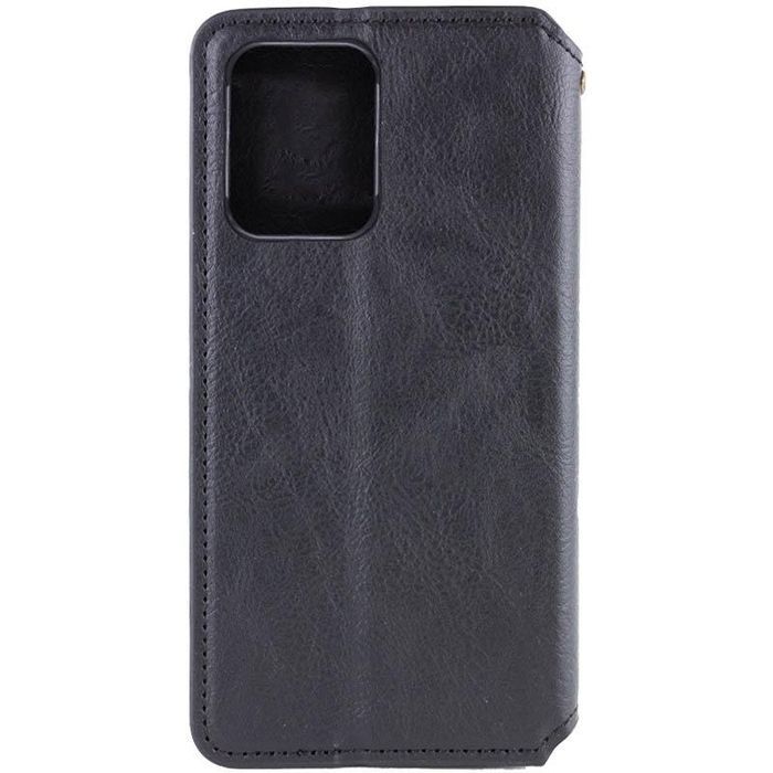 Шкіряний чохол-книжка GETMAN Cubic (PU) для Motorola Moto G06, Чорний