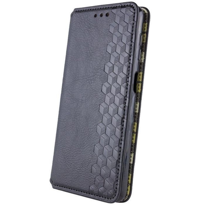 Шкіряний чохол-книжка GETMAN Cubic (PU) для Motorola Moto G06, Чорний