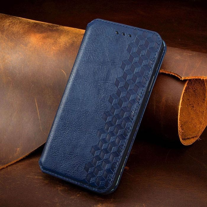 Шкіряний чохол-книжка GETMAN Cubic (PU) для ZTE Blade A7s (2020), Синій