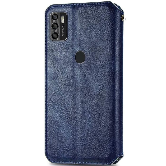 Шкіряний чохол-книжка GETMAN Cubic (PU) для ZTE Blade A7s (2020), Синій
