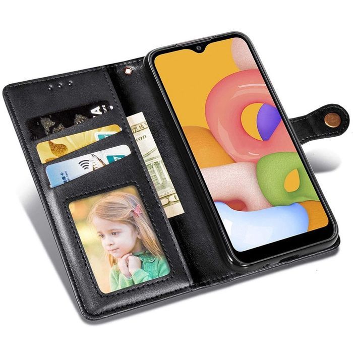 Шкіряний чохол-книжка GETMAN Gallant (PU) для ZTE Blade V40s, Чорний