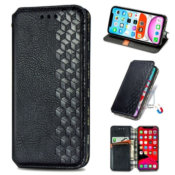 Шкіряний чохол-книжка GETMAN Cubic (PU) для ZTE Blade A7s (2020), Чорний