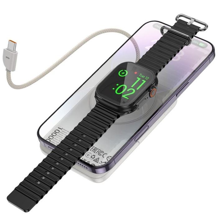 Портативний ЗП Power Bank Hoco Q43 Clever PD20W з БЗП+iWatch Type-C 10000 mAh