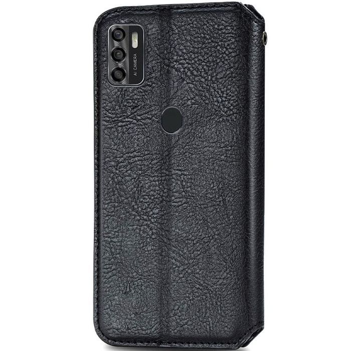 Шкіряний чохол-книжка GETMAN Cubic (PU) для ZTE Blade A7s (2020), Чорний
