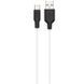 Дата кабель Hoco X21 Plus Silicone Type-C Cable (2m), Чорний / Білий