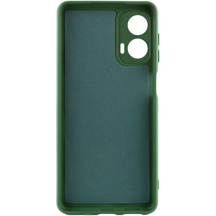 Чохол TPU GETMAN Liquid Silk Full Camera для Motorola Moto G24, Зелений / Dark green