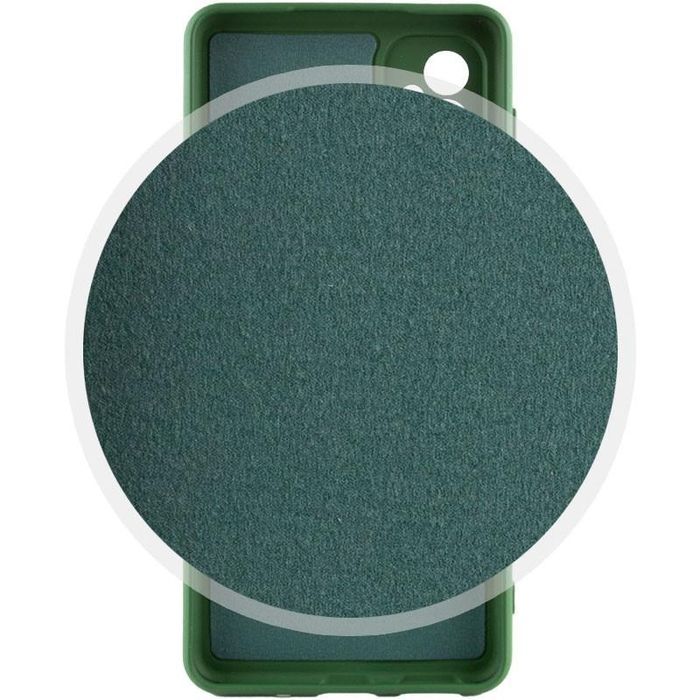 Чохол TPU GETMAN Liquid Silk Full Camera для Motorola Moto G24, Зелений / Dark green